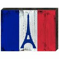 Clean Choice Flag of France Rustic Wooden Board Wall Decor CL2966617
